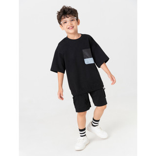 Quần soóc bé trai CANIFA chất liệu cotton cạp luồn chun có túi hộp 2BS23S014