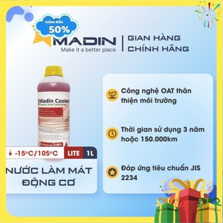 Dung dịch làm mát động cơ Madin Coolant Lite 37,5% Mono Ethylen Glycol 1L