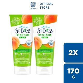 Bộ 2 Sữa rửa mặt tẩy tế bào da chết tươi mát St.Ives Chiết Xuất Trái Mơ (170g/tuýp)