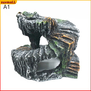 Tiểu cảnh hình cầu thang đá dùng trang trí bể nuôi rùa bằng resin