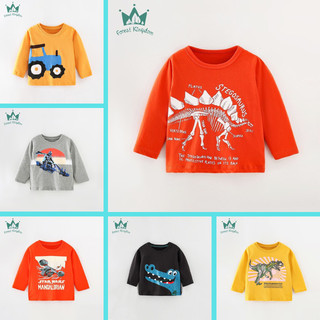 BST áo thun cotton thu đông Forest Kingdom hình động vật  cho bé trai P1 - TOPZKIDS
