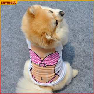 Áo ba lỗ dành cho cún cưng in hình đồ tắm bikini phong cách