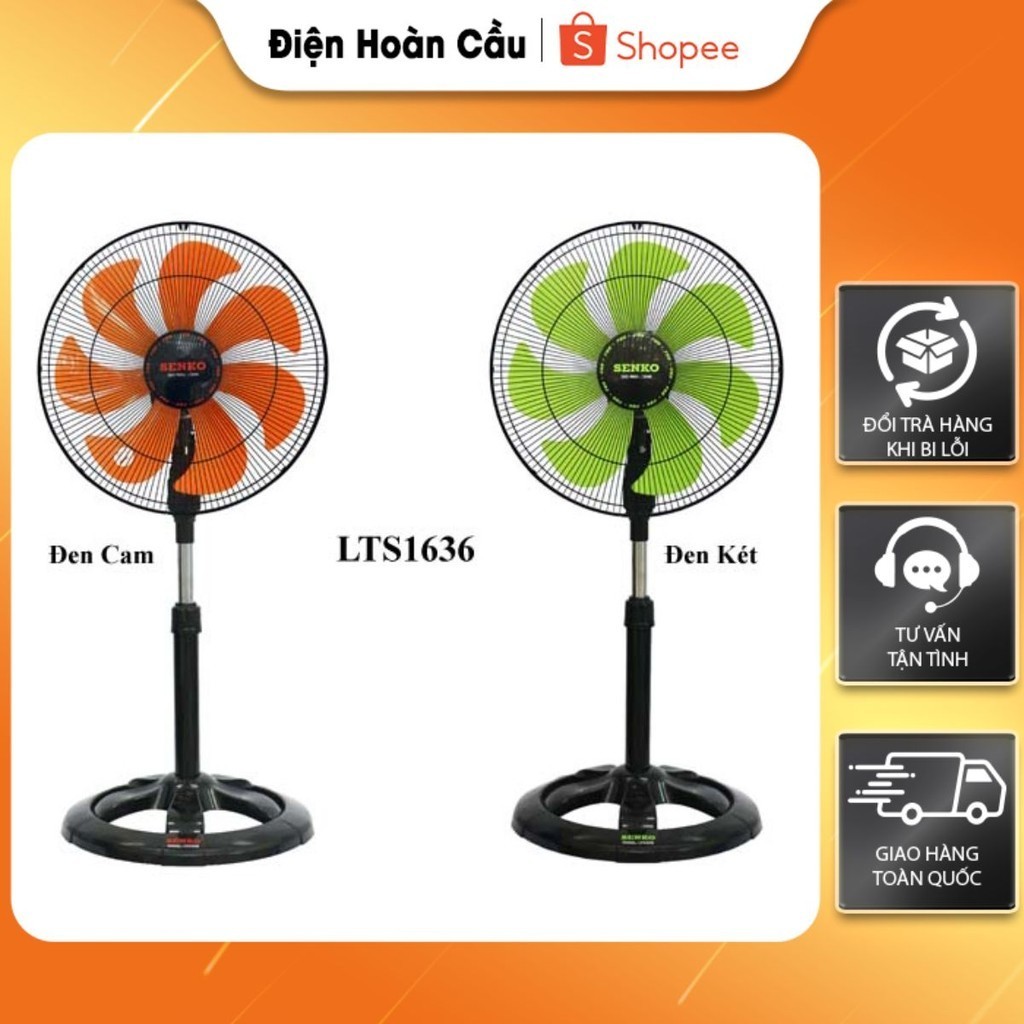 [Màu ngẫu nhiên] Quạt lỡ SENKO LTS1636 hàng chính hãng, quạt đứng lửng 7 lá - Bảo hành 24 tháng
