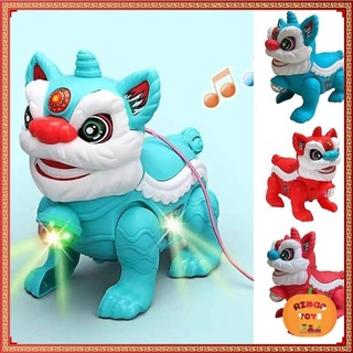 Đèn lồng kì lân biết đi chạy pin có đèn và nhạc vui nhộn kèm dây dắt cho bé