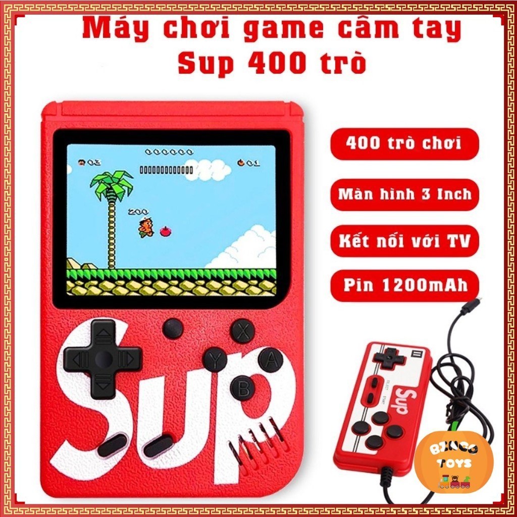 Máy chơi game cầm tay SUP 400 trò - Kết nối Tivi chơi 2 người - Máy chơi game điện tử 4 nút cao cấp 