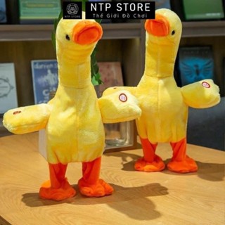 Đồ chơi Vịt vàng poka nhại tiếng kêu quạc quạc vui nhộn đồ chơi thú vị , Bộ đồ chơi vịt biết đi biết nhại giọng NPTStore