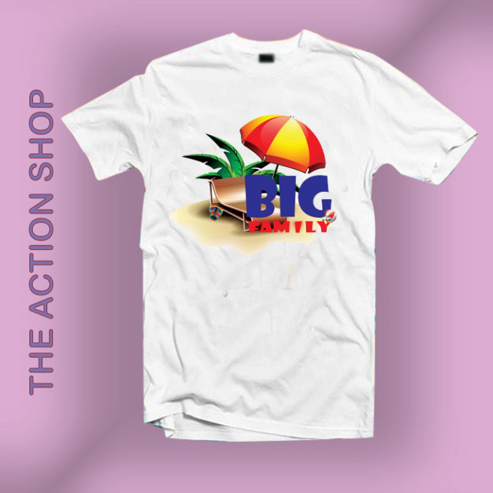 Áo thun team building big family, đồng phục đi biển, vải cotton 4 chiều mềm mịn có 4XL và 5XL ACS56 