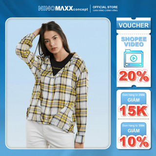 Ninomaxx Áo sơ mi Nữ tay dài chất liệu Poly cotton 2001021