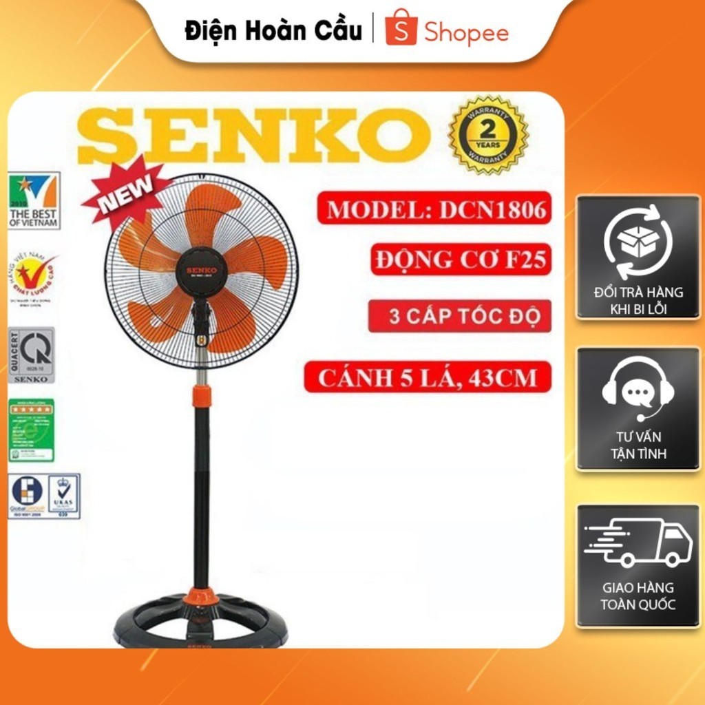 [Mã ELHA22 giảm 6% đơn 300K] QUẠT ĐỨNG SENKO Model - DCN1806