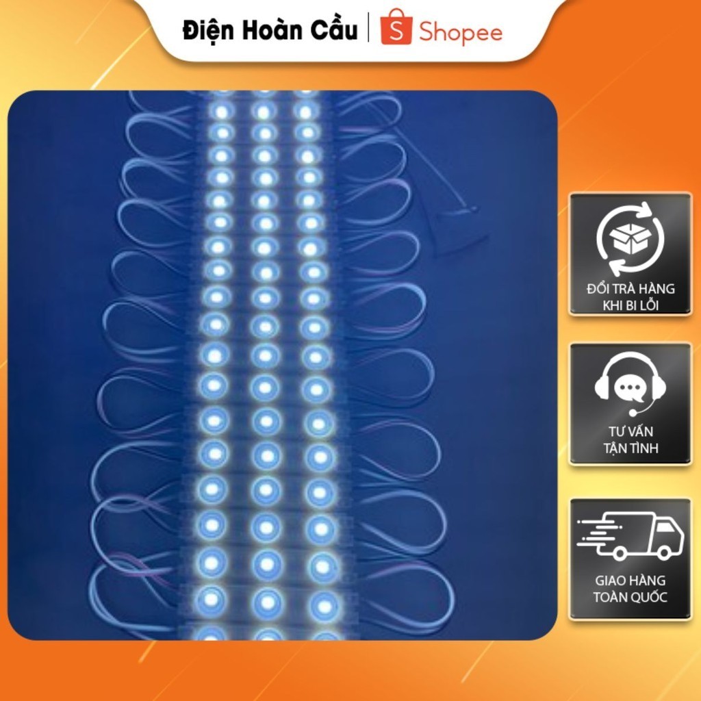 LED HẮT 3 BÓNG LỒI 6113 SIÊU SÁNG ( Vỉ 20 LED ) 12V - LED MODULE 3 BÓNG CẦU LỒI 6113 SIÊU SÁNG 12V