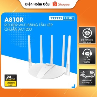 Router Wi-Fi TOTOLINK Băng Tần Kép AC1200 - A810R