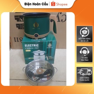 Nồi lẩu ca nấu mì mini chống dính dung tích 1.8l kèm khay hấp