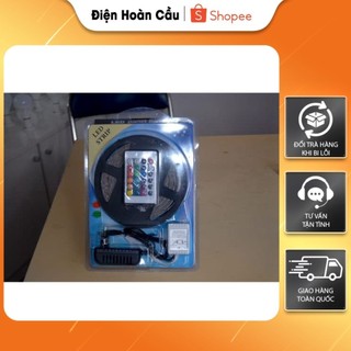 Bộ led dây dán rgb5050 đổi mầu cuộn 5m & nguồn adaptor 12v 3a & điều khiển