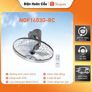 Quạt đảo có remote nanoco nof1603g-rc