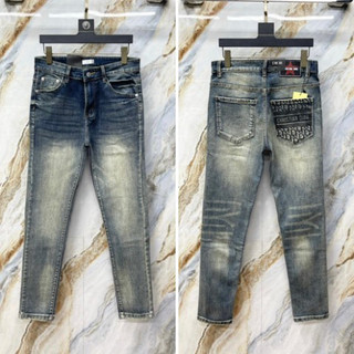 [New] Quần Jean Xanh Rêu Mài Bạc Di.or Nam Phối Bản Chuẩn, Quần Bò Nam Xanh Sẫm chuân Form Dáng Rộng Phối 4 Cúc