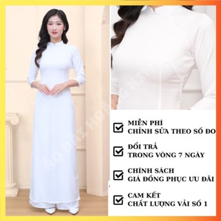  Áo Dài Học Sinh Trắng Truyền Thống Lụa Tây Thi Trơn Tay Lỡ Chụp Kỷ Yếu Học Sinh Cấp 3 Đi Học Giáo Viên dậy Học Co Giãn 