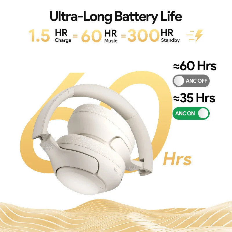 Tai Nghe Chụp Tai Không Dây QCY H3 (Bluetooth v5.4, 60H, ANC) | BigBuy360 - bigbuy360.vn