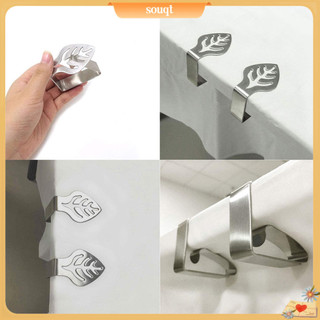 Sq set 10 kẹp cố định khăn trải bàn bằng kim loại hình chiếc lá