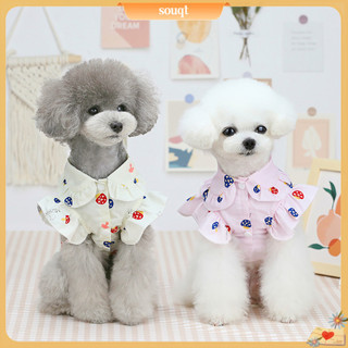 Áo thun cotton in hình nấm cho thú cưng