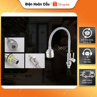 Vòi rửa chén lạnh lò xo inox sus 304