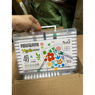 Bút Màu Acrylic Marker 12/24/36/48/60 Cao Cấp Màu Sắc Tươi Sáng - Bút Lông Màu (mẫu Ngẫu Nhiên) - Q06