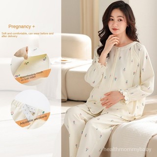 Quần Áo Ở Cữ   Cotton Mẫu Mỏng Sản Phụ Nữ Quần Áo Mặc Nhà Cho Con Bú  Đồ Ngủ Cho Con Bú Sau Sinh