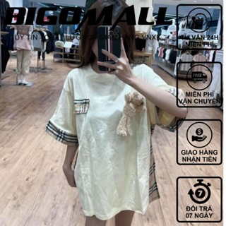 Áo phông nam nữ họa tiết phối kẻ caro vàng Lưng Gấu Taychất cotton unisex 65kg basic tshirt localbrand ulzzang (KÈM gấu)