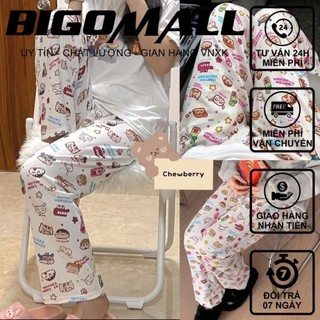 Quần hoạt hình nam nữ siêu cute chất vài mềm mịn mát mã mới overisze form rộng 60kg