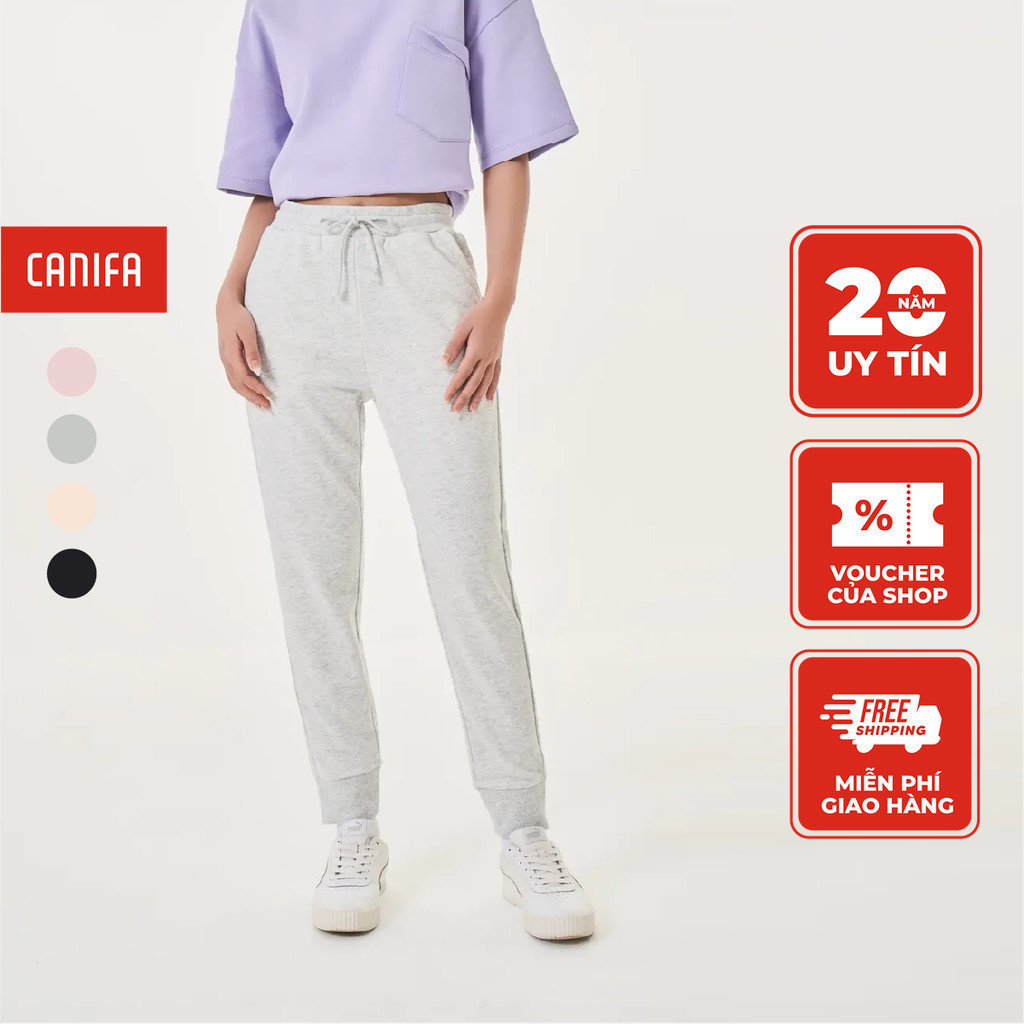 Quần nỉ nữ CANIFA kiểu basic dáng jogger 6BP23W006