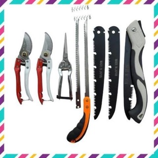 combo 8 món dụng cụ làm vườn tỉa cắt cành cây sk5 tặng dầu bôi chống rỉ