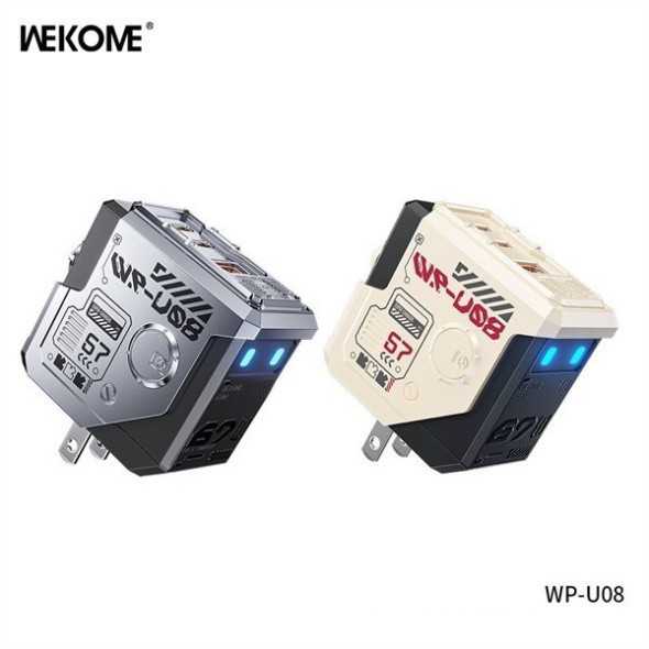 ֎[Wekome WP-U08 US] Cốc sạc nhanh A+2C QC3.0+PD 67W(280g)+Mbook