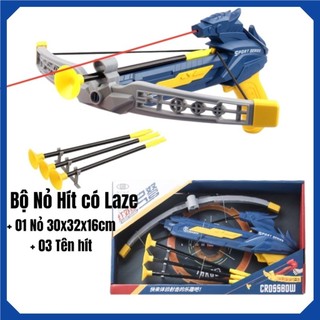 Đồ Chơi Cung tên - Cung Nỏ Laze Kèm 3 Tên Hít Cao Su Cho trẻ Em