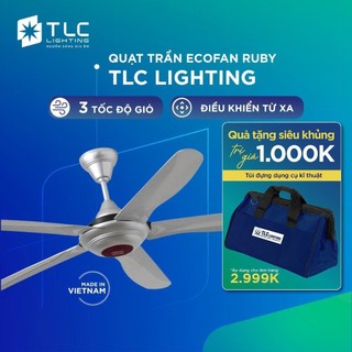  Quạt Trần ECOFAN Ruby TLC LIGHTING 5 Cánh ABS cao cấp Có Điều Từ Xa Bảo Hành Tại Nhà 24 tháng