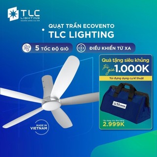  Quạt Trần EcoVento TLC LIGHTING, 5 Cánh ABS cao cấp, Có Điều Từ Xa Hiệu Năng Vượt Trội Bảo Hành 24 Tháng