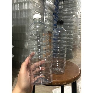 Combo 60 chai nhựa gân xoắn 1 lít + nắp