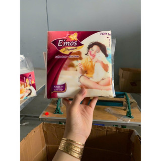 30 gói khăn giấy vuông emos giá tốt, giấy chuẩn 4,5kg