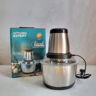 Máy Xay Thịt, Cối Xay Thực Phẩm Đa Năng Inox 304 Dung Tích 2l, Lưỡi Xay Bén,2 Tốc Độ Mạnh Nhẹ Tiện Dụng