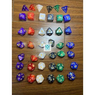 Xúc xắc dạng cẩm thạch 4 6 8 10 12 20 mặt phụ kiện đồ chơi, boardgame