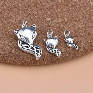 Charm móc treo hình hồ ly làm mặt dây chuyền hoặc lắc tay bạc 925 - Charm Bạc 925 - Mã CA175 CB128