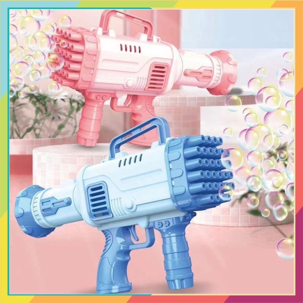 Đồ Chơi Máy thổi bong bóng 32 nòng - Súng bắn xà phòng nhiều nòng choTrẻ Em