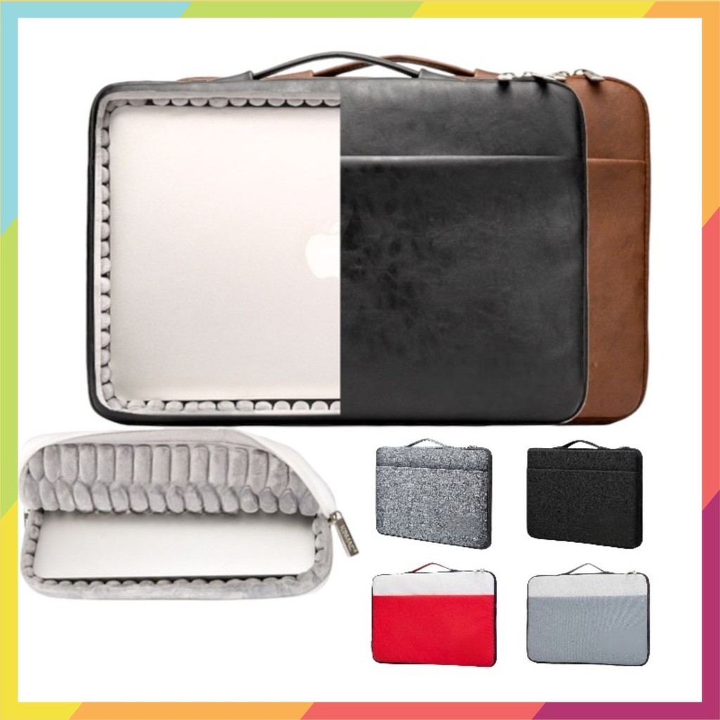 Túi Chống Sốc Chuyên Dụng Laptop - Đệm Viền Dày 6 mặt _ Túi Đựng Máy Tính Xách Tay 2 Ngăn Mẫu Màu (TN)