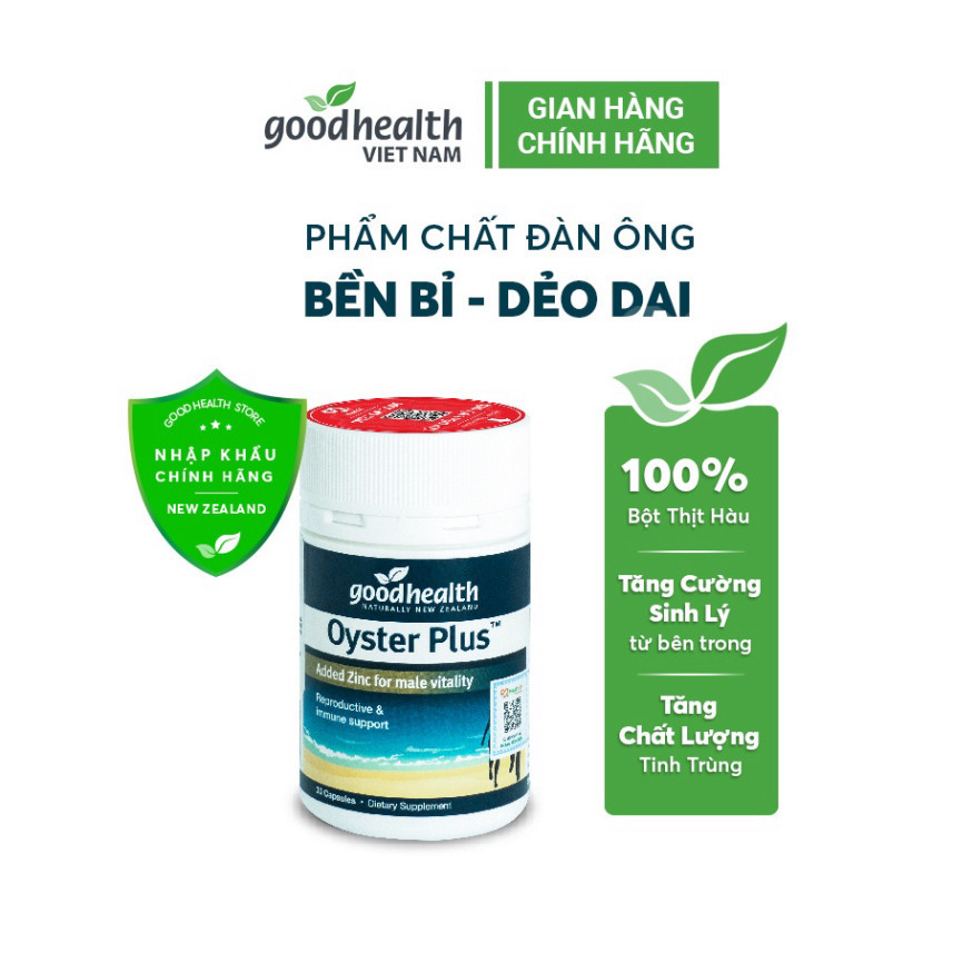 Tinh chất hàu Goodhealth Oyster Plus 60v Tăng cường sinh lực & Testosteron Nam Giới