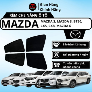 Rèm che nắng ô tô MAZDA, rèm nam châm ô tô che nắng chống tia UV, tránh quá nhiệt, chuẩn form, AD AUTO