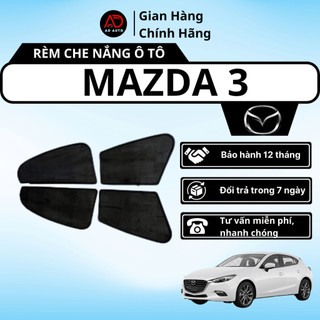 Rèm che nắng ô tô mazda 3, rèm nam châm ô tô che nắng chống tia uv, tránh quá nhiệt, chuẩn form, ad auto