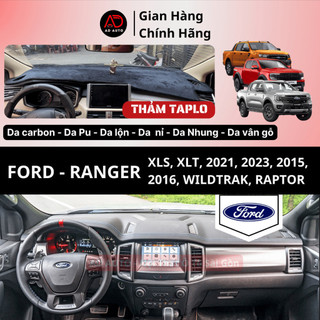 Thảm taplo ford ranger, thảm phủ taplo chất liệu da carbon, da lộn, nhung, da vân gỗ, da nỉ bảo vệ taplo, ad auto