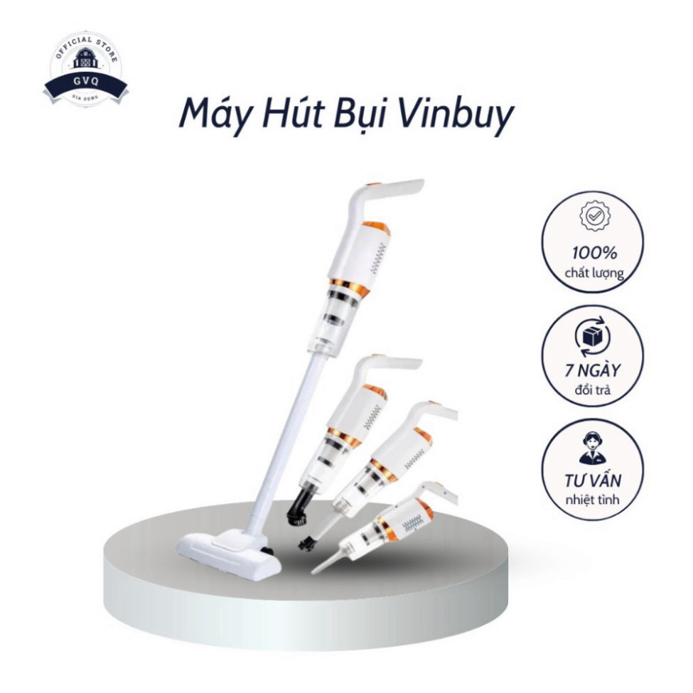Máy Hút Bụi Vinbuy 120W Thiết Kế Không Dây Lực Hút Mạnh Sử Dụng Pin Sạc Tiện Lợi GVQ Store