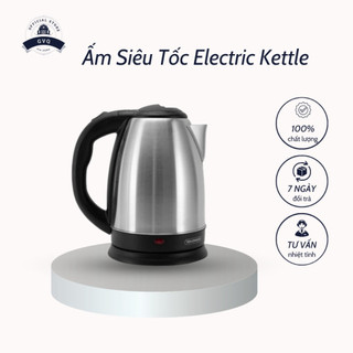 Ấm Siêu Tốc Electric Kettle 1.8L Sôi Nhanh Chóng Tiết Kiệm Điện Thiết Kế Sang Trọng An Toàn (GVQ)