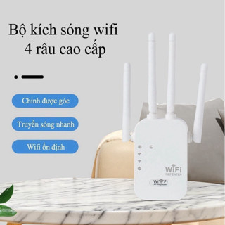 Bộ Kích Sóng Wifi 4 Râu Tốc Độ Cao 300Mbps - Bộ Kích Sóng Wifi Xuyên Tường Cải Thiện Tốc Độ Mạng