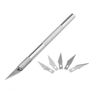   Hỏa tốc HCM   TẶNG 05 lưỡi   Dao cắt washi tape Dao trổ khắc giấy và gỗ mỏng với cán kim khí khuyễn mãi thêm 5 lưỡi 