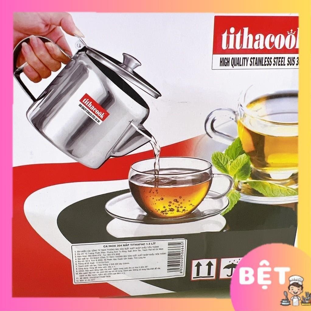 CA INOX , CA NƯỚC CÓ NẮP SUS 304 - BÌNH TRÀ INOX 304 CÓ NẮP 1.5 LÍT GIA DỤNG BỆT